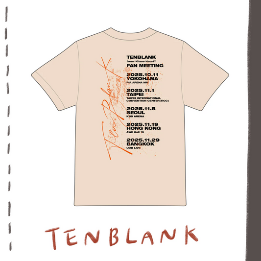⬜ TENBLANK - TOUR T-SHIRT (Natural) ♪︎ - 【中期預購-10月中旬】