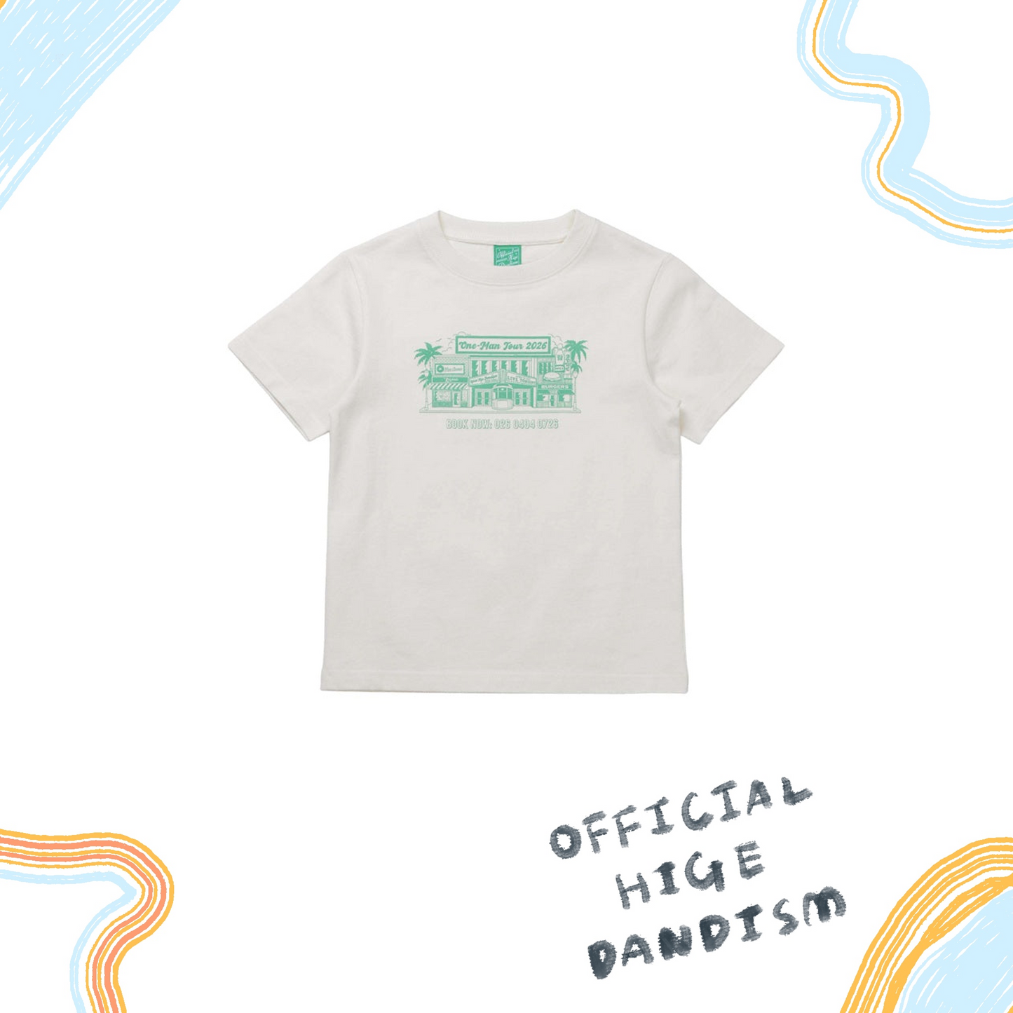 🎹 Official髭男dism - one-man tour 2026 - T-Shirt White 130 ♪︎