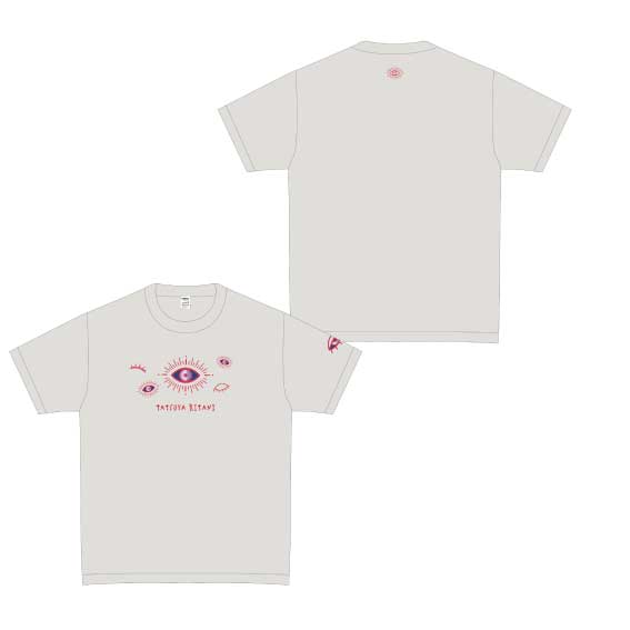 🎸 Kitani Tatsuya - CREPUSCULAR - 極光 LOGO T-Shirts 淺灰 ♪︎