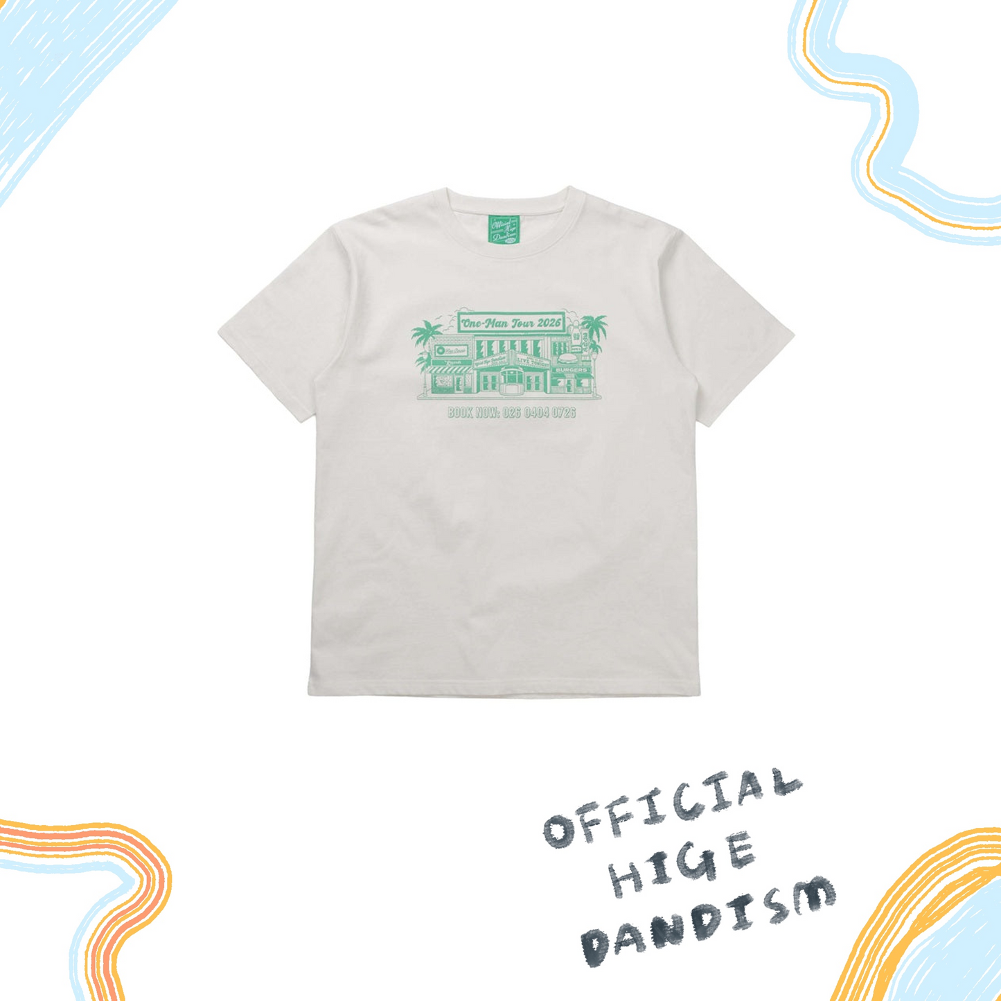 🎹 Official髭男dism - one-man tour 2026 - T-Shirt White ♪︎