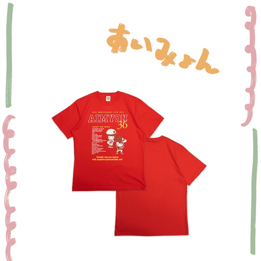🐬 AIMYON - AIMYON 10th anniversary LIVE 2026「、、、」IN 阪神甲子園球場 - 東西南北 Myon史 T-Shirt/Red ♪︎ - 【長期預購-11月上旬】