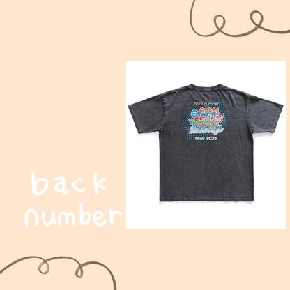 🌊 back number - Grateful Yesterdays Tour 2026 - 仿舊T-Shirt BLK ♪︎