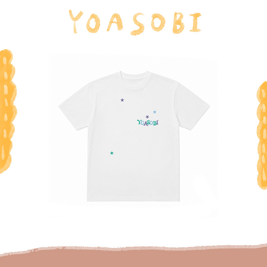 ⭐ YOASOBI - 超惑星 - 閃亮亮T-Shirt White ♪︎ - 【長期預購-11月下旬】