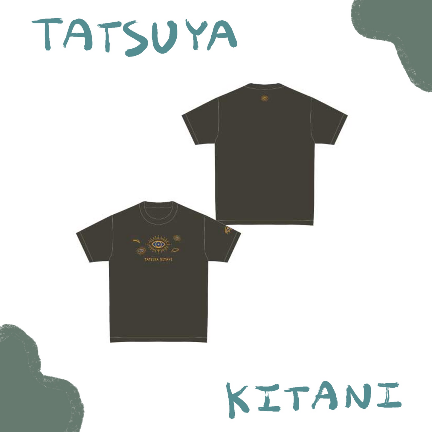 🎸 Kitani Tatsuya - CREPUSCULAR - 極光 LOGO T-Shirts 黑灰 ♪︎