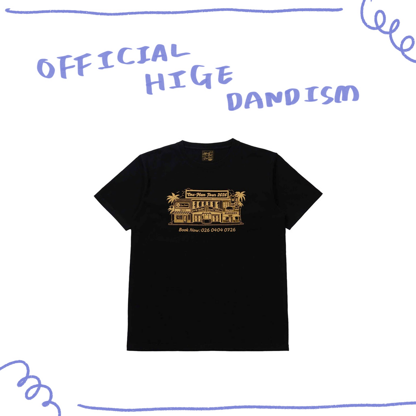 🎹 Official髭男dism - one-man tour 2026 - T-Shirt Black ♪︎