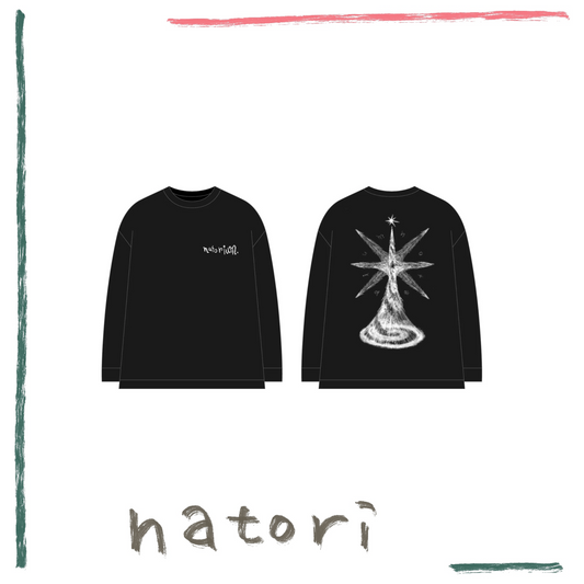 🎧 NATORI - 3rd ONE-MAN LIVE「深海」 - "The Abyss" long T-shirt 黑 ♪︎