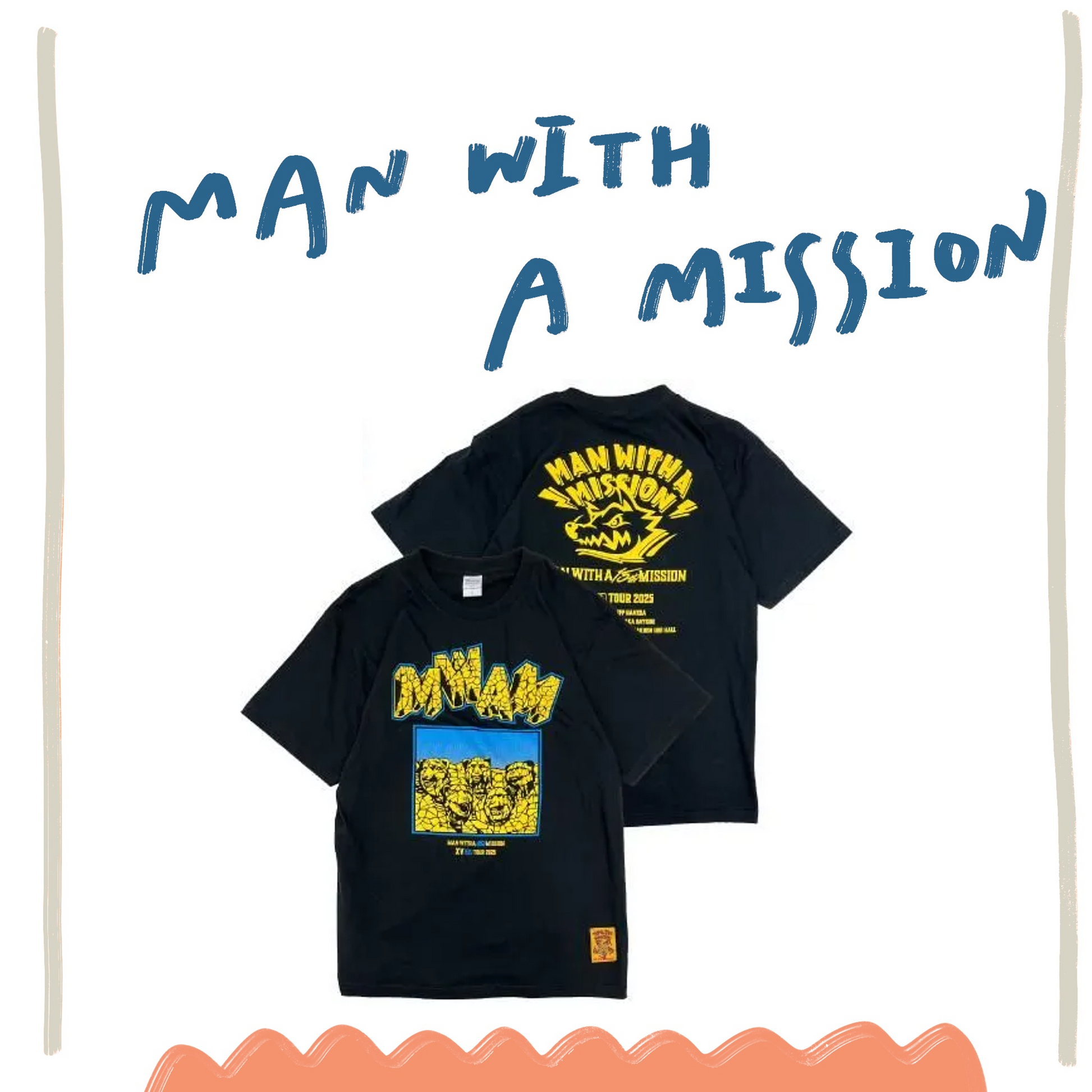 マンウィズ MAN WITH A MISSION XV.epツアーTシャツ XV.epツアーTシャツ - MWAM Web Shop