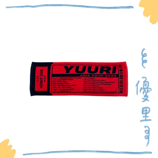 🌪️ 優里 - YUURI ASIA TOUR 2025 - 毛巾 Vol.2 ♪︎ - 【中期預購-202601】