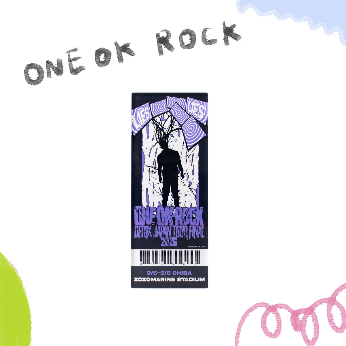 📽️ ONE OK ROCK - 2026 DETOX JAPAN FINAL - 【千葉海洋球場 ver.】壓克力磁鐵 ♪︎ - 【長期預購-12月下旬】