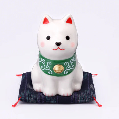 中外陶園– 藥師窯 - 狗勾日和坐姿領巾柴犬 - 白柴 ♪