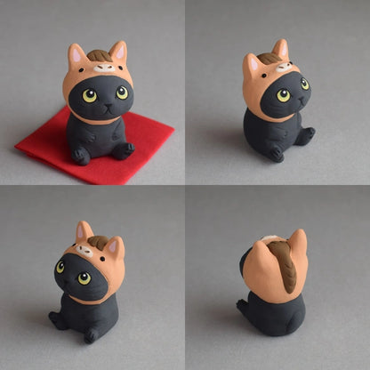 城南窯 - 新年手作2026 - 戴著午(馬)年帽子的貓 ♪︎