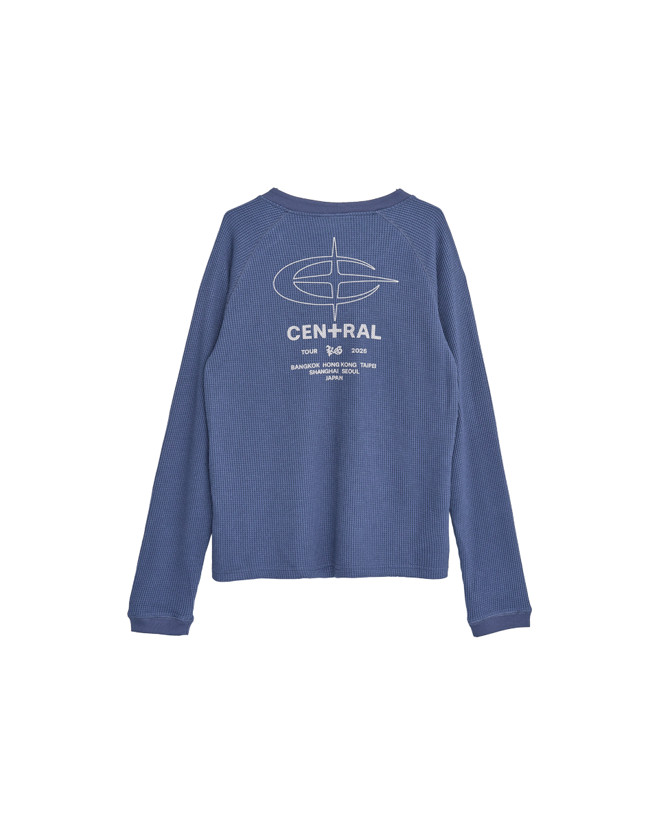 King Gnu CEN+RAL WUFFLE L/S TEE ブルーグレイ M 👑🐂 King Gnu - CEN+RAL Tour 2026 - CEN+RAL WUFFLE L/S TEE (BLUE