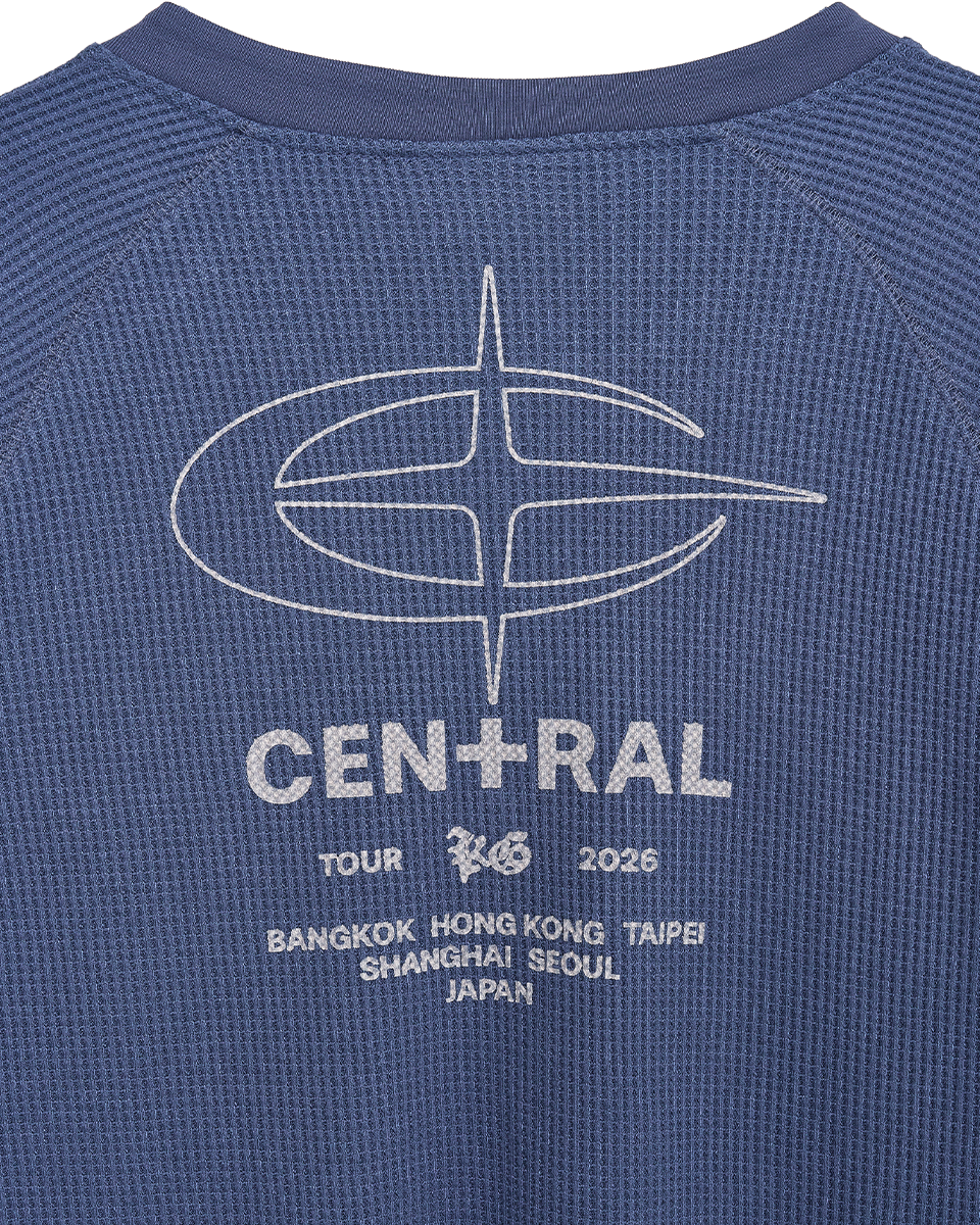 👑🐂 King Gnu - CEN+RAL Tour 2026 - CEN+RAL WUFFLE L/S TEE (BLUE