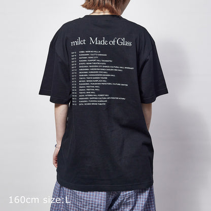 🎈 milet - milet live tour “Made of Glass” - Made of Glass T-shirt　BLACK ♪︎