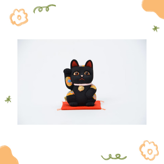 柿沼東光 - 招財貓- 風水 - 黑 ♪︎