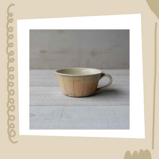 古谷製陶所 - 立鐵線 - 手付切立湯杯 ♪︎