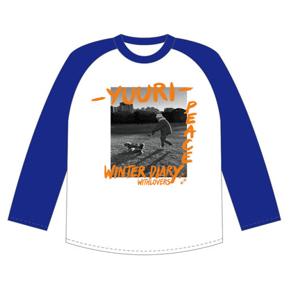 🌪️ 優里 - Yuuri with Lovers Raglan T-shirt (WHITE×BLUE) ♪︎