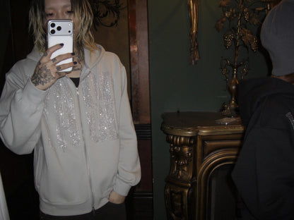 ⭐ YOASOBI - YASB Rhinestone - Logo Zip Hoodie ♪︎ - 【中期預購-12月上旬】