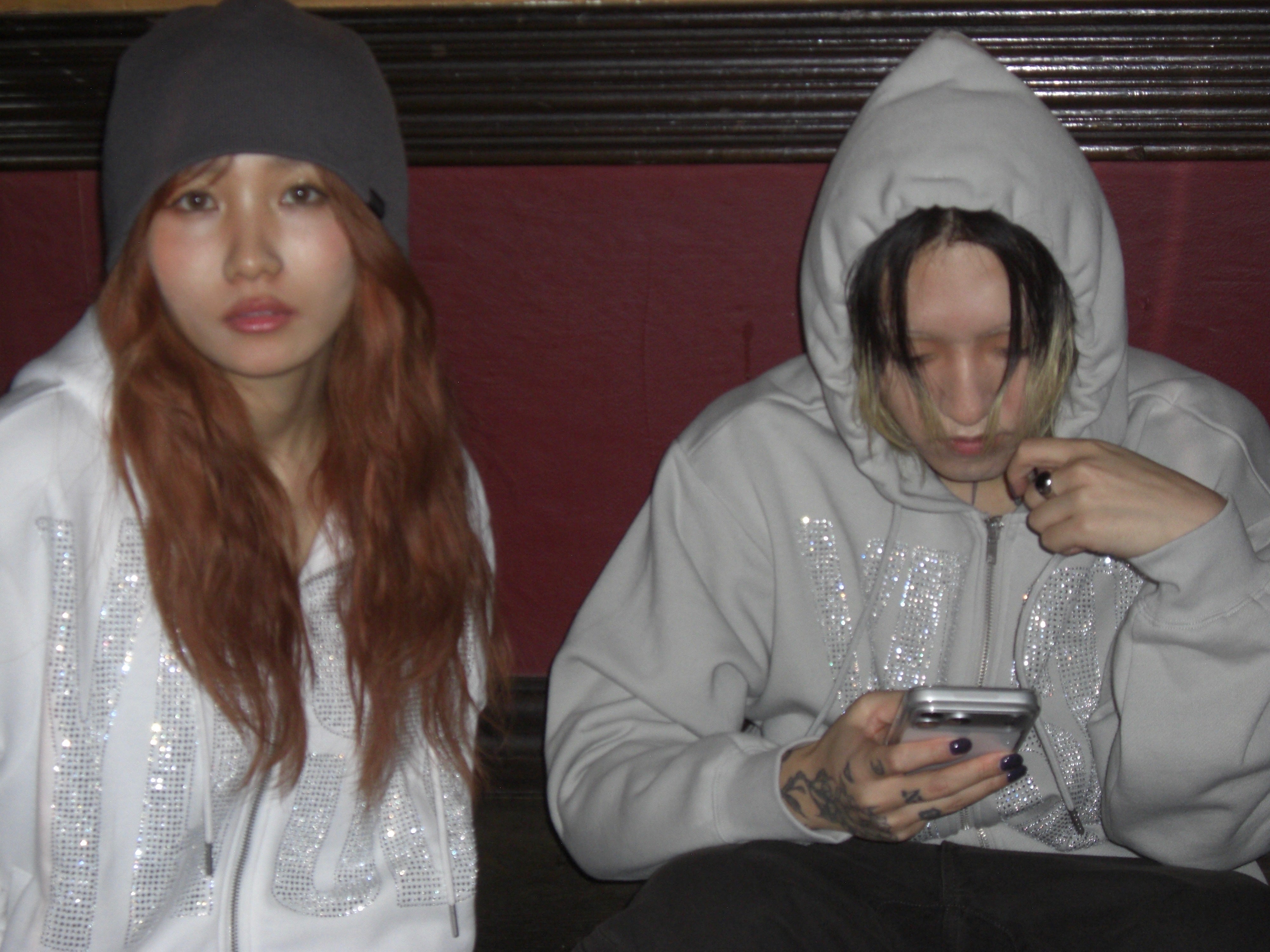 ⭐ YOASOBI - YASB Rhinestone - Logo Zip Hoodie ♪︎ - 【中期預購