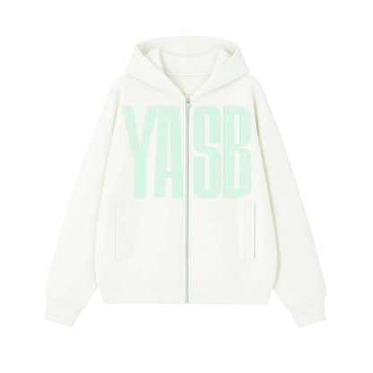 ⭐ YOASOBI - YASB Rhinestone - Logo Zip Hoodie ♪︎ - 【中期預購-12月上旬】
