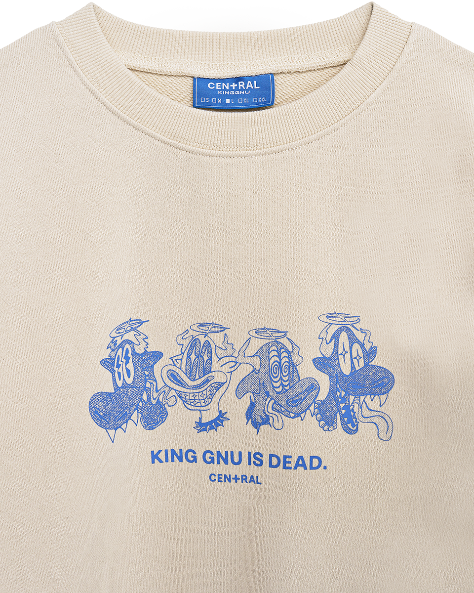 👑🐂 King Gnu - CEN+RAL Tour 2026 - KG IS DEAD SWEATSHIRT (IVORY