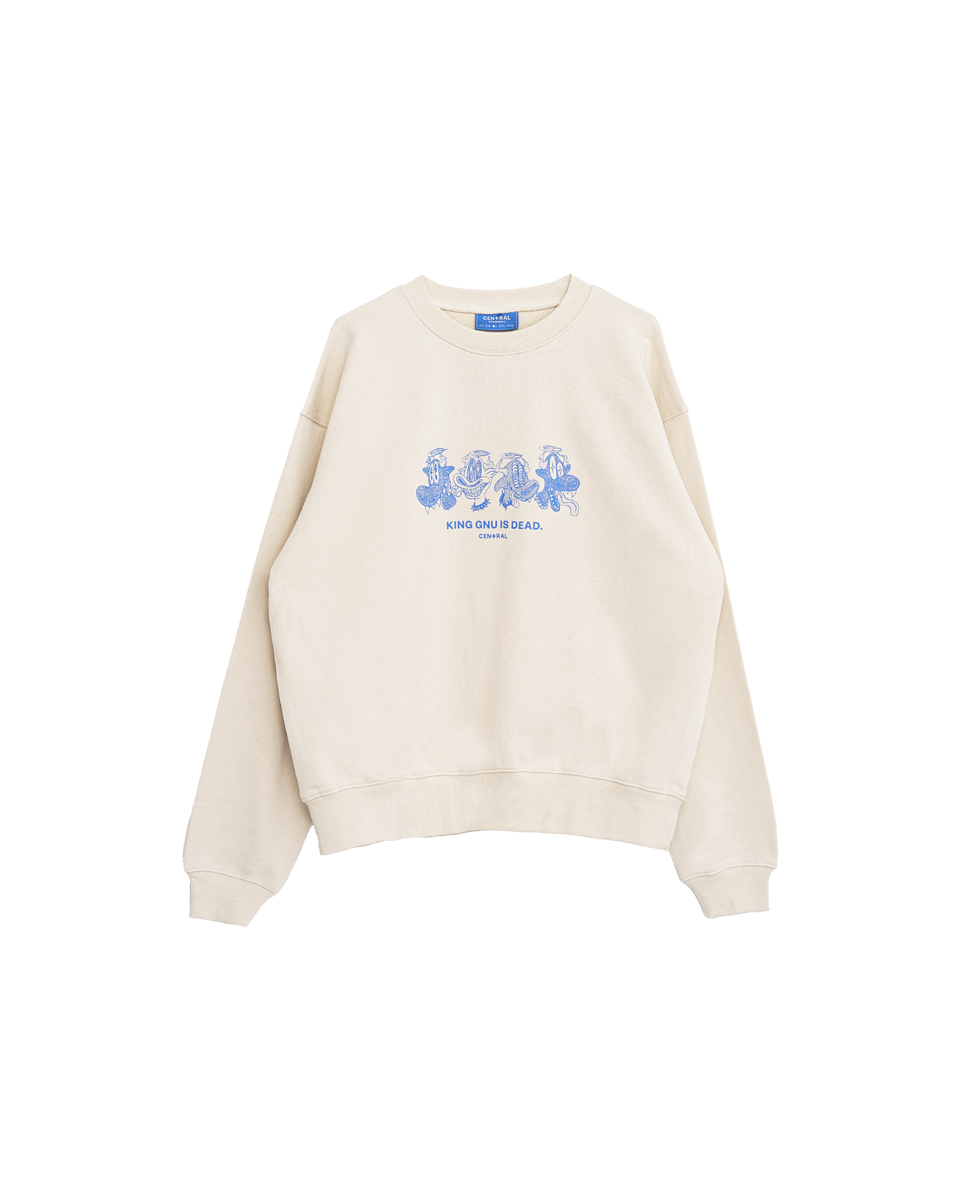👑🐂 King Gnu - CEN+RAL Tour 2026 - KG IS DEAD SWEATSHIRT (IVORY