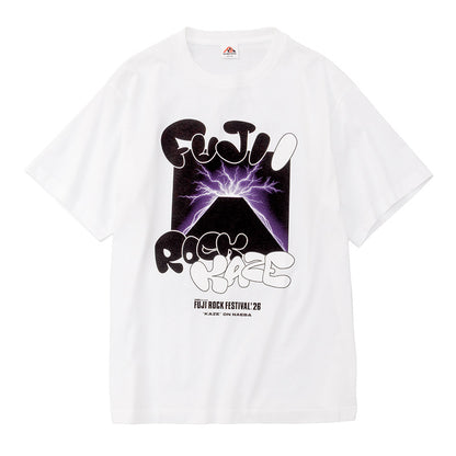🌾 Fujii Kaze - Fujii Kaze x Fuji Rock '26 - Official Collaboration T-shirt (WHITE) ♪︎ - 【中期預購-7月下旬】