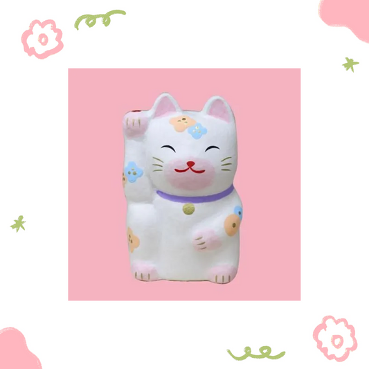 一千乃 - 和紙工藝招財貓 - 花 (大) ♪