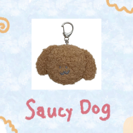 🐶 Saucy Dog - 2024 Autumn & Winter - 狗勾玩偶鑰匙圈/棕色 ♪︎