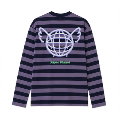⭐ YOASOBI - 超惑星 - 條紋長袖T Navy×Purple ♪︎ - 【長期預購-11月下旬】