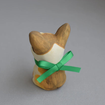 城南窯 - 招財犬 - 柯基(深棕) ♪︎