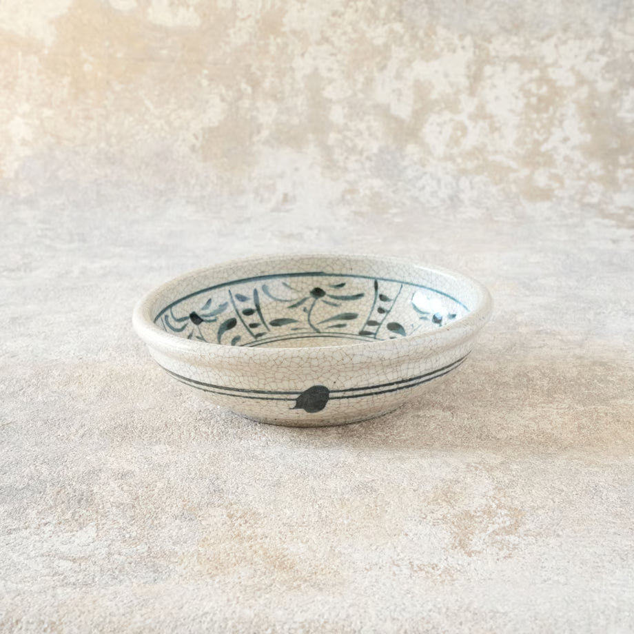 喜多窯霞仙 - 繪瀨戶 - 陶胎染付玉緣鉢5寸 ♪︎