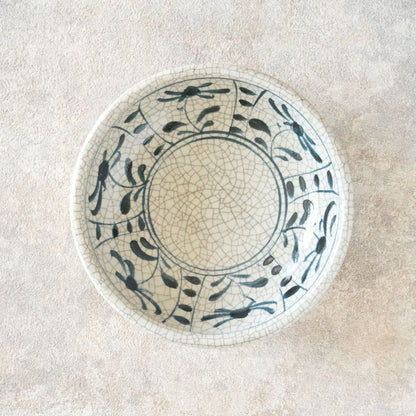 喜多窯霞仙 - 繪瀨戶 - 陶胎染付玉緣鉢6寸 ♪︎