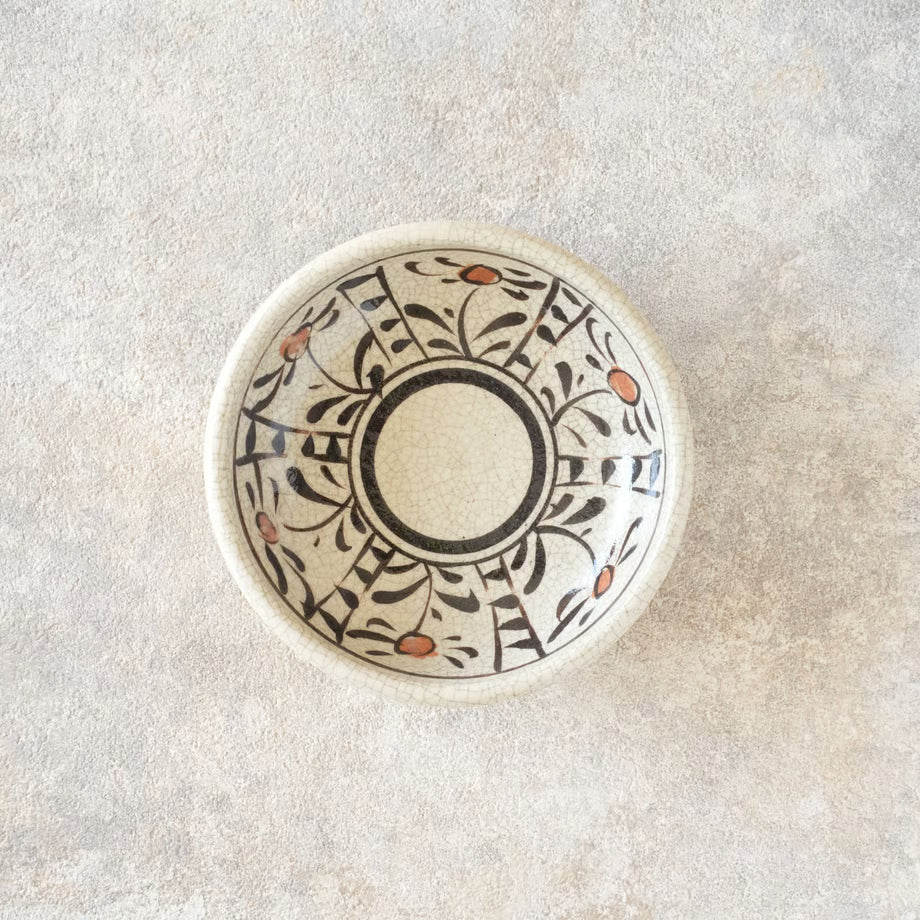 喜多窯霞仙 - 繪瀨戶 - 赤繪玉緣鉢5寸 ♪︎