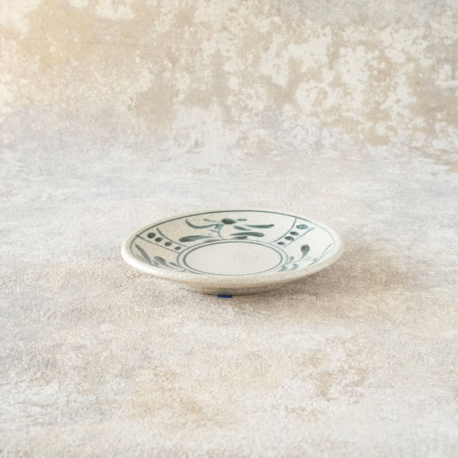 喜多窯霞仙 - 繪瀨戶 - 陶胎染付4寸盤 ♪︎