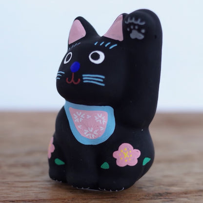 鎌倉張子 - 招財貓 - 幼貓 黑 (左手) ♪︎