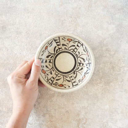 喜多窯霞仙 - 繪瀨戶 - 赤繪玉緣鉢5寸 ♪︎