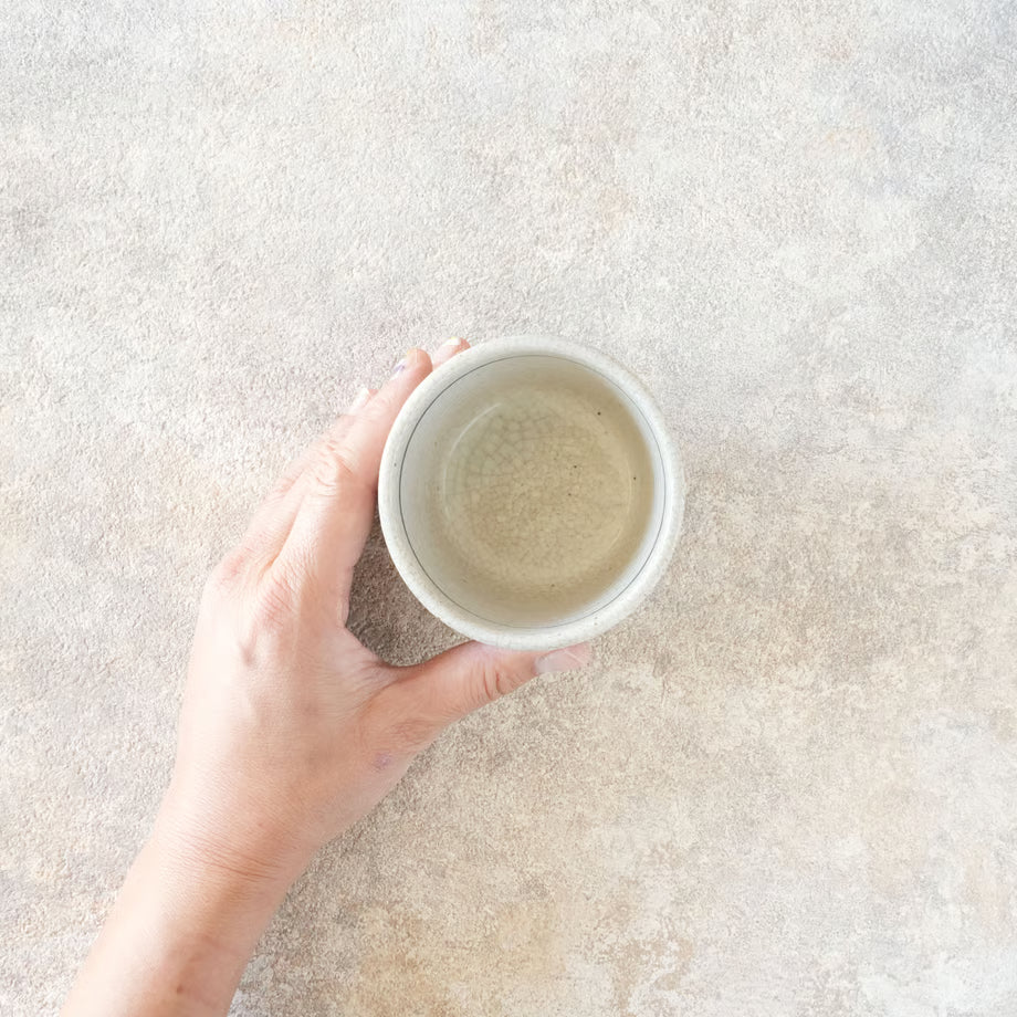 喜多窯霞仙 - 繪瀨戶 - 陶胎染付豬口杯 ♪︎