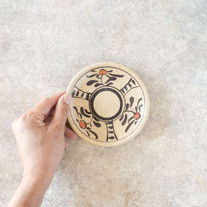 喜多窯霞仙 - 繪瀨戶 - 赤繪4寸盤 ♪︎