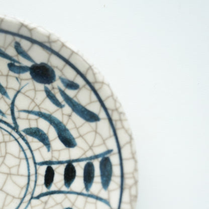 喜多窯霞仙 - 繪瀨戶 - 陶胎染付6寸盤 ♪︎