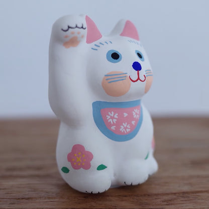 鎌倉張子 - 招財貓 - 幼貓 白 (右手) ♪︎