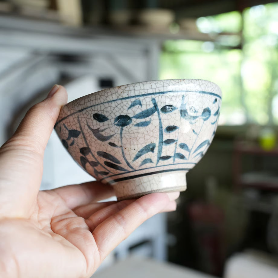 喜多窯霞仙 - 繪瀨戶 - 陶胎染付飯碗 ♪︎