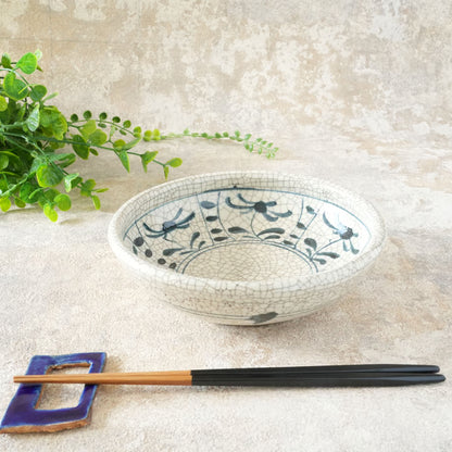 喜多窯霞仙 - 繪瀨戶 - 陶胎染付玉緣鉢6寸 ♪︎