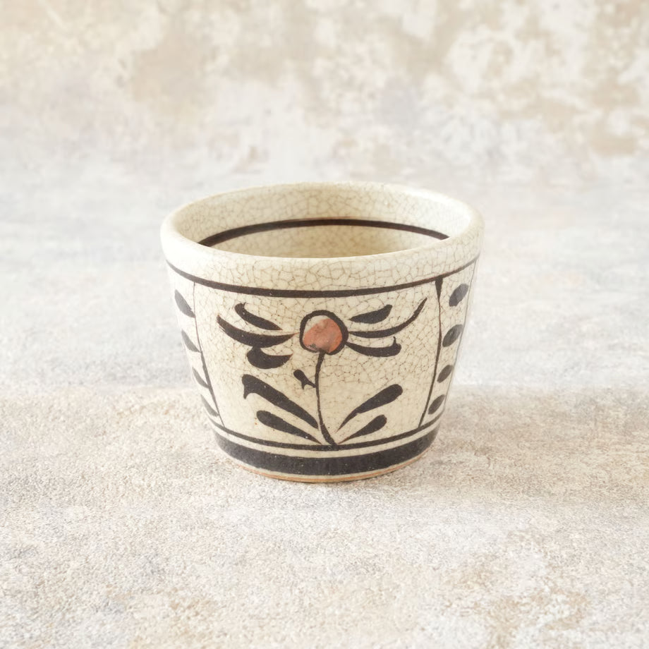 喜多窯霞仙 - 繪瀨戶 - 赤繪豬口杯 ♪︎