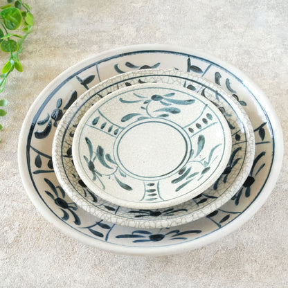 喜多窯霞仙 - 繪瀨戶 - 陶胎染付6寸盤 ♪︎