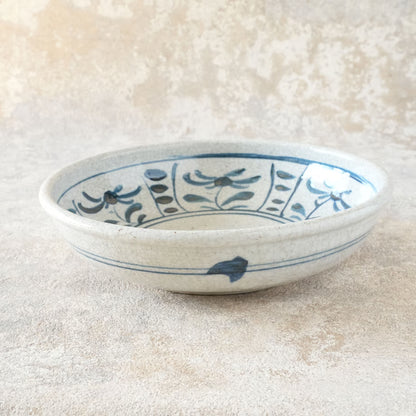 喜多窯霞仙 - 繪瀨戶 - 陶胎染付玉緣鉢7寸 ♪︎