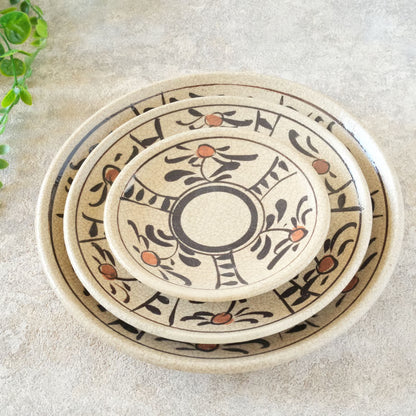 喜多窯霞仙 - 繪瀨戶 - 赤繪4寸盤 ♪︎