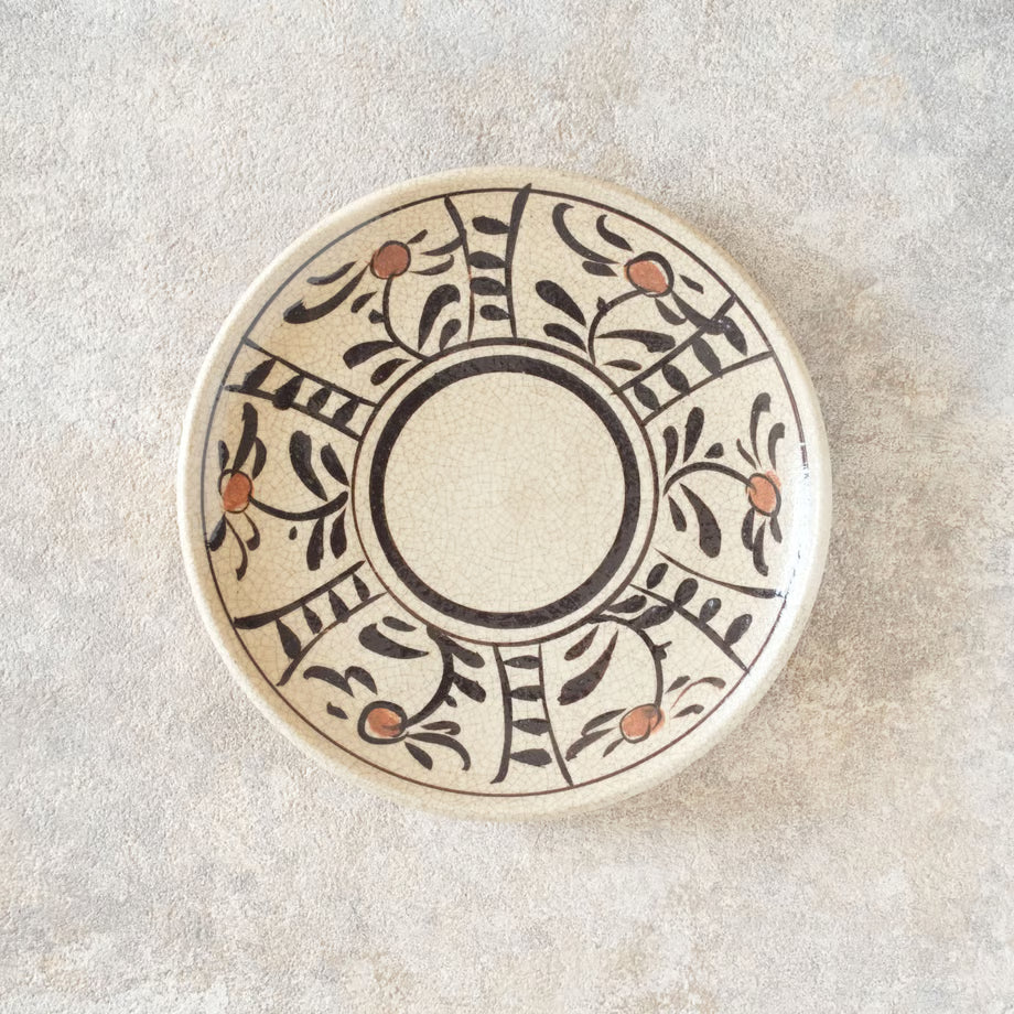 喜多窯霞仙 - 繪瀨戶 - 赤繪6寸盤 ♪︎