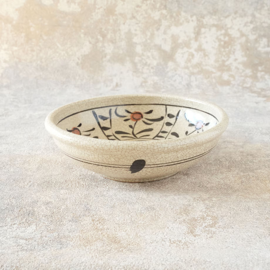 喜多窯霞仙 - 繪瀨戶 - 赤繪玉緣鉢6寸 ♪︎