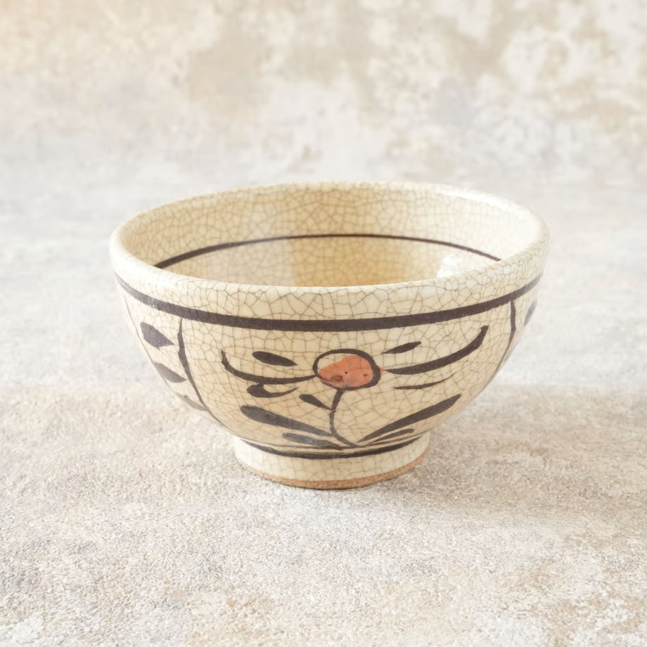 喜多窯霞仙 - 繪瀨戶 - 赤繪飯碗 ♪︎